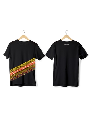 Greys&Blues Vibrant Pima Round Neck T-Shirt - Black